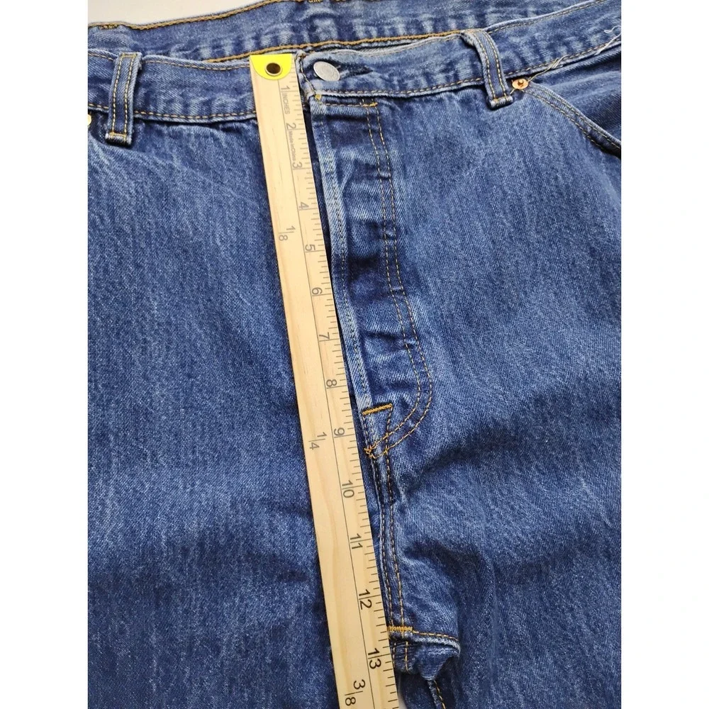 Levi's 501 Men's Blue‎ Straight Jeans 42x30 Dark Wash Button Fly Denim